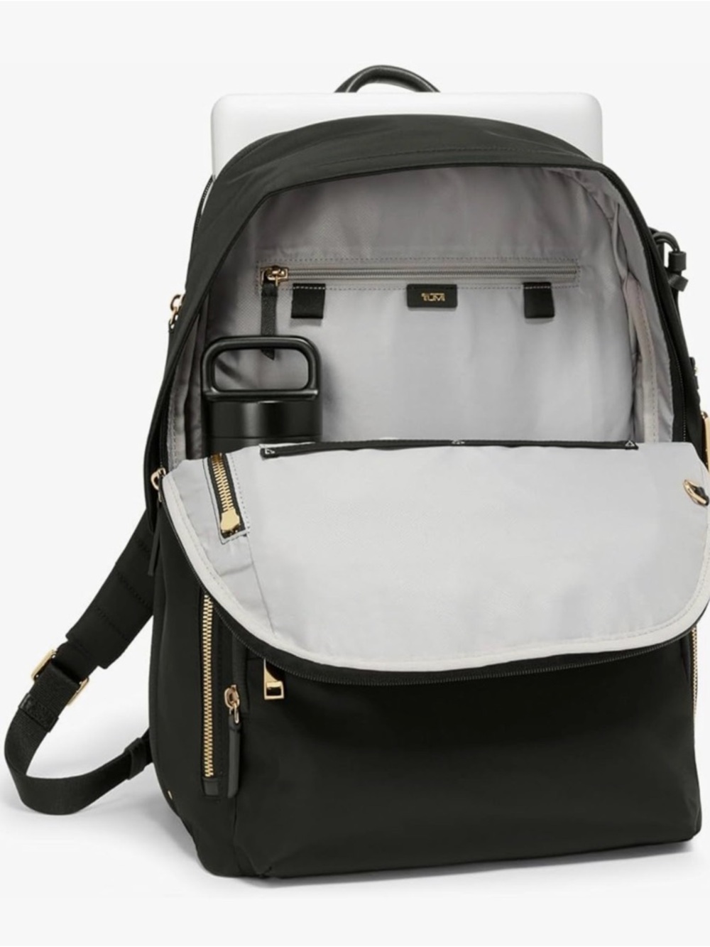 Tumi Black Backpack with Gold Hardware - Picture 2 of 11